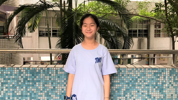 中正國中八年級的王韻涵透過TOEIC Bridge測驗課程提增英文學習的廣度，也讓自己在生活中能活用英語所學